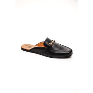 Sapatilha Yohana Mule Feminina Metal 500 Preto