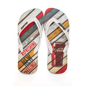 Chinelo Coca Cola  Shoes Bourne Masculino Cc4228 Branco