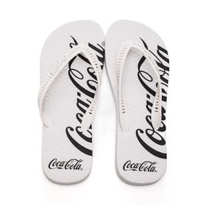 Chinelo Coca Cola  Shoes Spencerian Crop 2 Masculino Cc4256 Branco