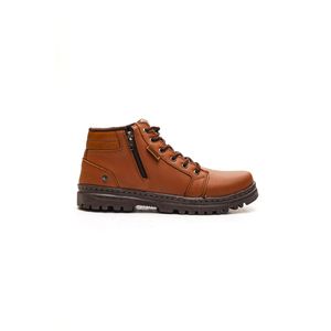 Bota Sport Fire Coturno Masculina Cano Curto Zíper 0101api Caramelo