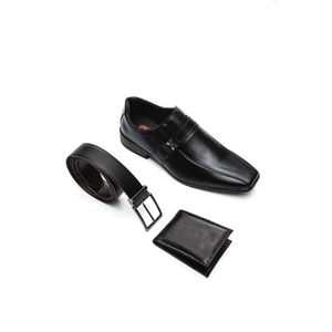 Kit West Line Sapato Cinto E Carteira Masculino 1805 Preto