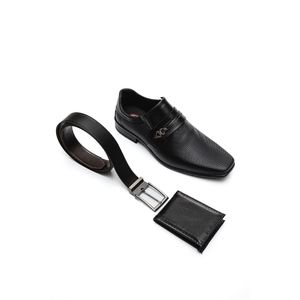 Kit West Line Sapato Social Cinto E Carteira Masculino 115087 Preto