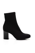 Bota Via Marte De Salto Alto Feminina Em Lycra 024-007-01 Preto