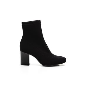 Bota Via Marte De Salto Alto Feminina Em Lycra 024-007-01 Preto