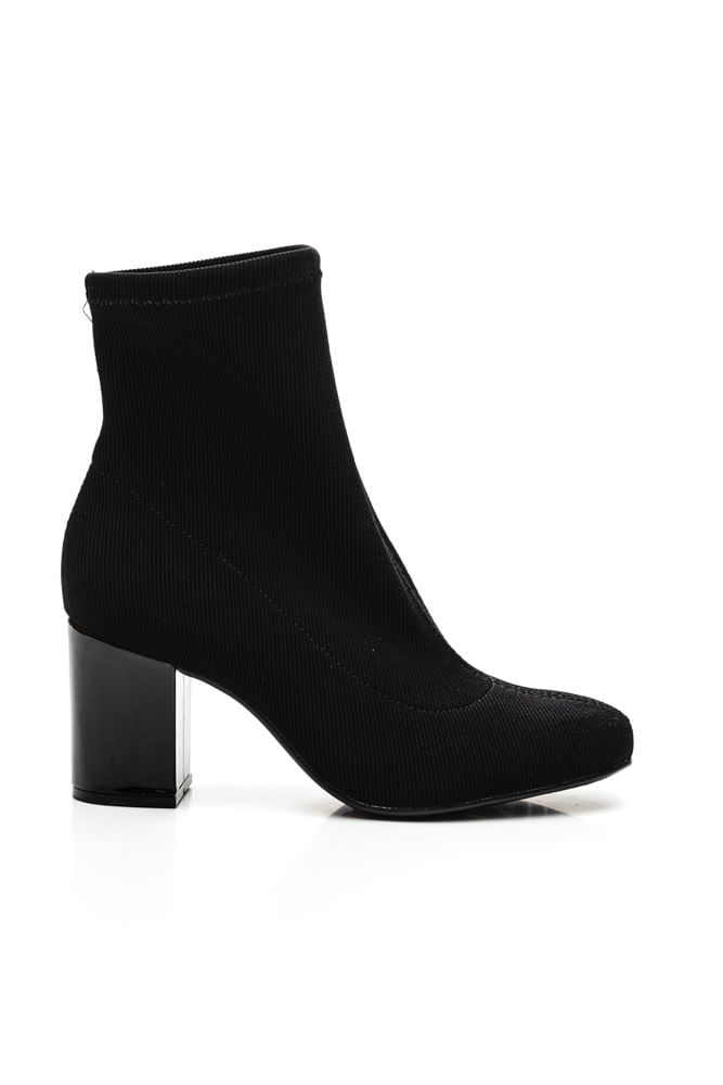 Bota Via Marte De Salto Alto Feminina Em Lycra 024-007-01 Preto