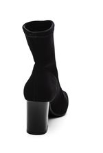 Bota Via Marte De Salto Alto Feminina Em Lycra 024-007-01 Preto