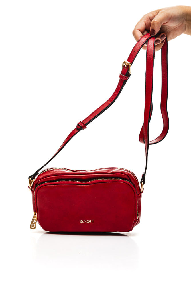 Bolsa Luxcel Pequena Transversal Feminina Gash Bg72686 Vermelho