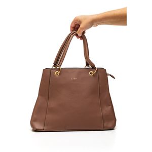 Bolsa Luxcel Feminina Com Alças De Mão Bg72702 Nude