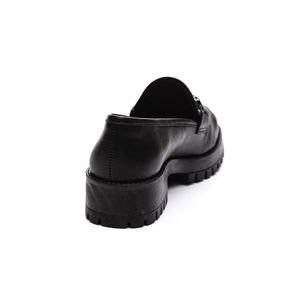 Sapato Via Marte Mocassim Feminino Corrente 083-005 Preto