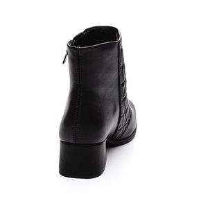 Bota Dakota Cano Curto Feminina Zíper Da312-01 Preto