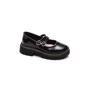 Sapato Molekinha Mocassim Juvenil Menina Fivela 2576.202 Preto