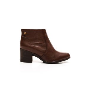 Bota Bottero Cano Curto Feminina Couro 346901 Marrom