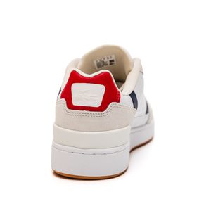 Tênis De Couro Lacoste Tricolor Masculino T-Clip 40sma0048br407 Branco