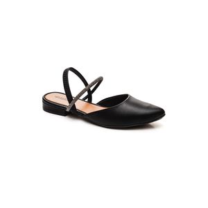 Sapatilha Mississipi Slingback Feminina Com Strass Mi752-03 Preto