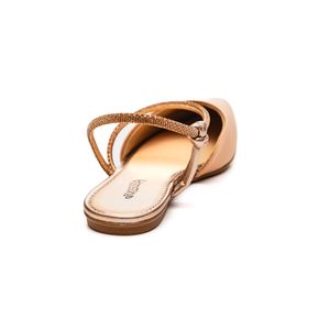 Sapatilha Mississipi Slingback Feminina Com Strass Mi762-04 Bege