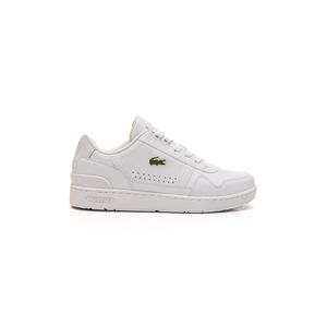 Tênis De Couro Lacoste T-Clip Masculino 43sma0023br21g Branco