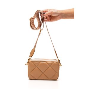 Bolsa Via Marte Tiracolo Feminina Pequena Matelassê B1-109-01 Nude