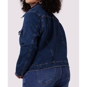 Jaqueta Jeans Lunender Plus Size Com Elasticidade 20885 Azul