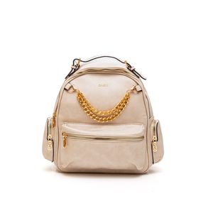 Bolsa Luxcel Mochila Feminina Corrente Bg72721 Off-White