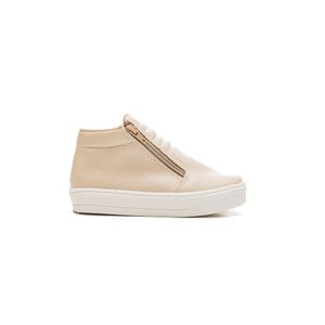 Tênis Doce Pé Infantil Menina Abotinado Com Zíper 37005-182 Off-White
