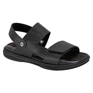 Sandália Molekinho Casual Juvenil Menino Velcro 2402.737 Preto