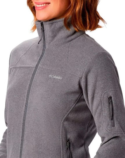 Jaqueta-Fleece-Columbia-Feminina-Fast-Trek-Ii---1465351-Cinza