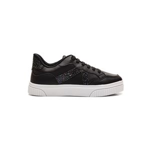 Tênis Nadia Talita Casual Feminino Brilho 40.118-02 Preto