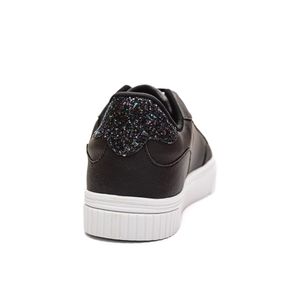 Tênis Nadia Talita Casual Feminino Brilho 40.118-02 Preto