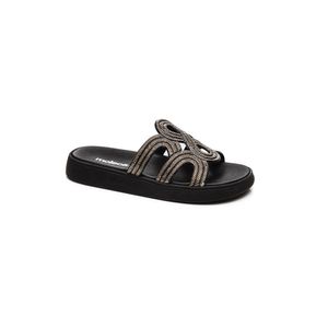 Chinelo Moleca Rasteira Feminina Strass 5469.134 Preto