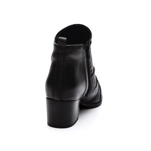 Bota Bottero Cano Curto Feminina Couro 349308 Preto