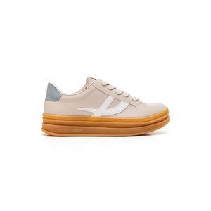 Tênis Via Marte Casual Feminino Solado Em Borracha 156-002-04 Bege