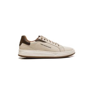 Tênis  Fork Em Couro Masculino  Calce Fácil 50261 Off-White