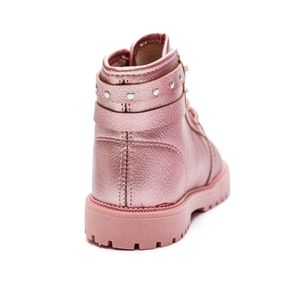 Bota Molekinha Casual Metalizada Infantil Menina 2126.526 Rosa