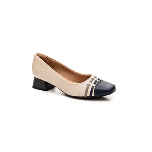 Sapato Piccadilly Maxi Feminino Salto Baixo 160076np Off-White
