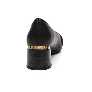 Sapato Piccadilly Maxi Feminino Salto Baixo 748030 Preto