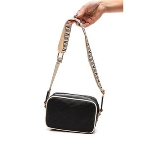 Bolsa Vizzano Pequena Transversal Alça Em Gorgurão 10003.10 Preto