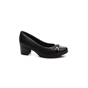 Sapato Piccadilly Maxi Feminino Salto Baixo 654046 Preto