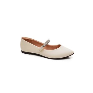 Sapatilha Moleca Feminina  Napa Sardenha Tira Londres 5635.878 Off-White