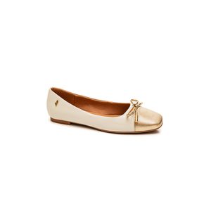 Sapatilha Usaflex Feminina Couro Ma0602 Off-White