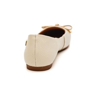 Sapatilha Usaflex Feminina Couro Ma0602 Off-White