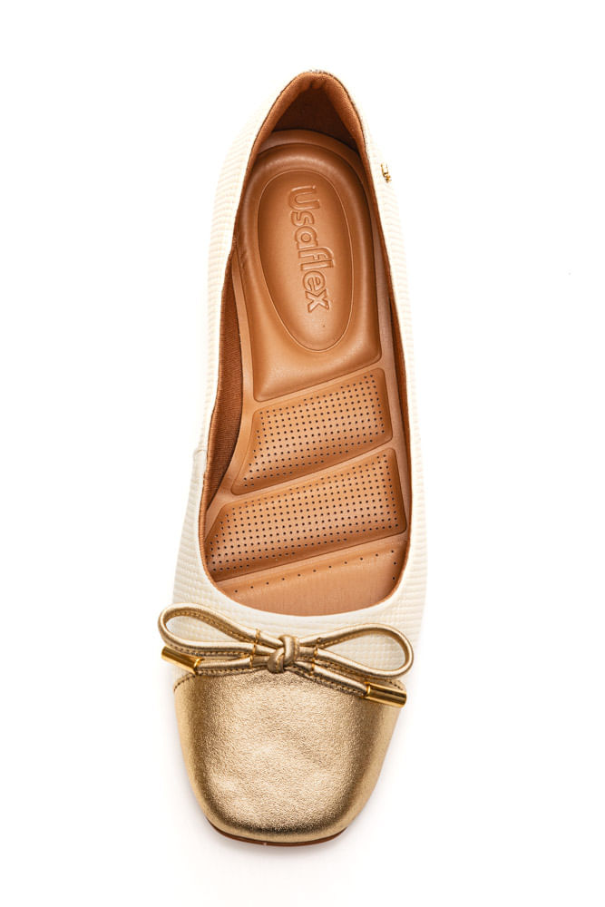 Sapatilha-Usaflex-Sapatilha-Usaflex-Feminina-Couro-Ma0602-Off-White