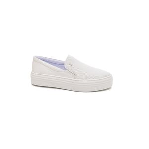 Tênis Bottero Casual Feminino Slip On Em Couro 365301 Branco