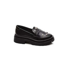 Sapato Molekinha Mocassim Juvenil Menina Clean 2576.103 Preto