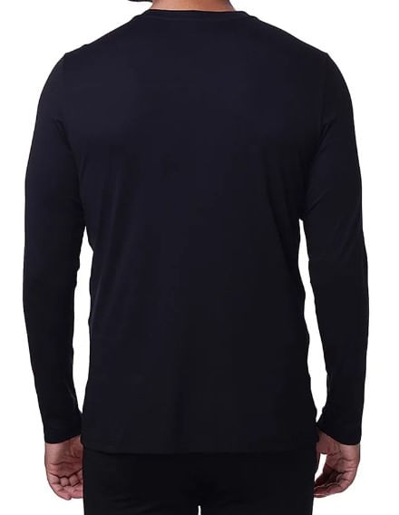 Camiseta Columbia Masculina Manga Longa Neblina 320423 Preto