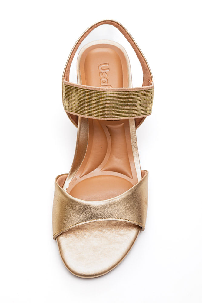 Sandalia-Usaflex-Salto-Anabela-Feminina-Couro-Am0302-Ouro