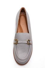 Sapato-Usaflex-Mocassim-Feminino-Couro-Bico-Redondo-Ak3507-Cinza