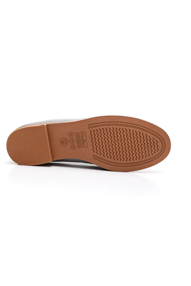 Sapato-Usaflex-Mocassim-Feminino-Couro-Bico-Redondo-Ak3507-Cinza