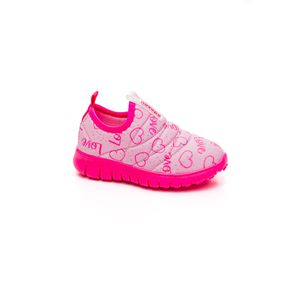 Tênis Novopé Infantil Menina Be Free Love 10001273-3063 Rosa