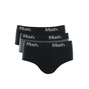 Kit 3 Cuecas Slip Mash Cotton Elastano Masculino 113.06 Preto