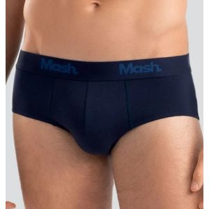 Kit 3 Cuecas Slip Mash Cotton Elastano Masculino 113.06 Azul